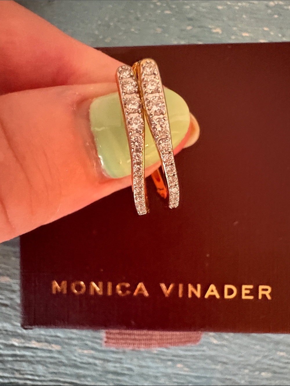 Monica Vinader Riva Pave’ Medium Hoops